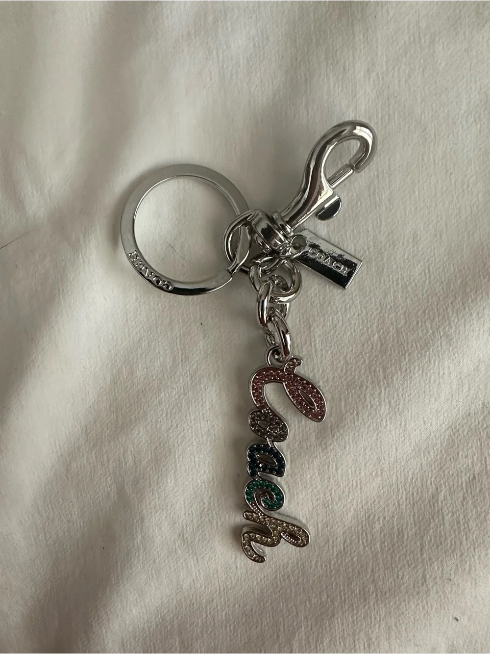 Coach Multi-Color Crystal keychain Charm